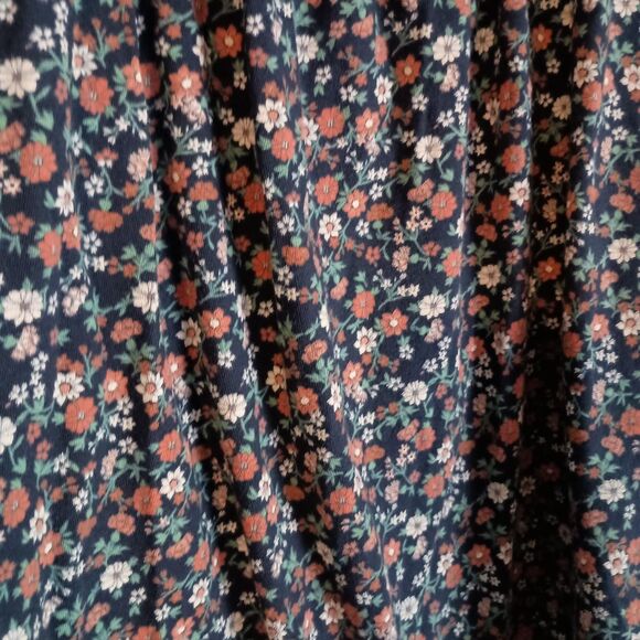 Lucky Brand Blouse Size XXL Blue Floral Square Neck Boho Flowy Long Sleeve - Picture 3 of 6